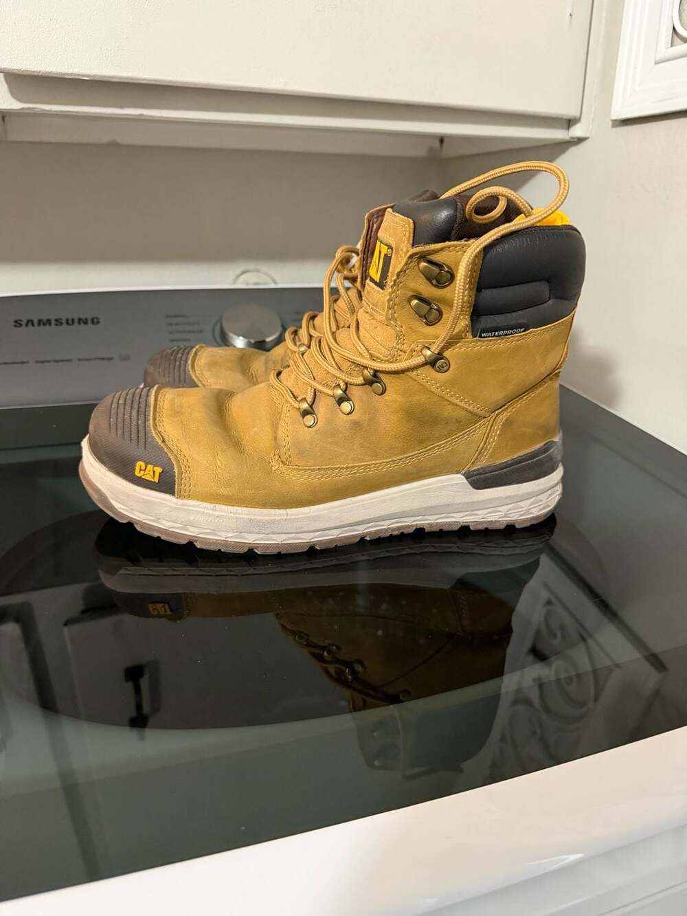 Caterpillar Impact Hiker Boots Size 10 M Waterproof Brown